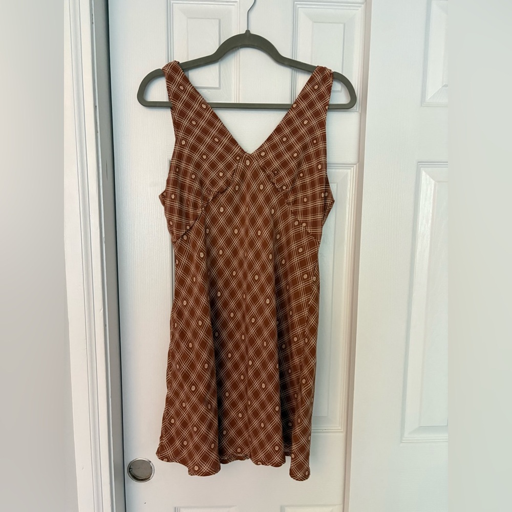 Wild Fable Rust Plaid Dress
